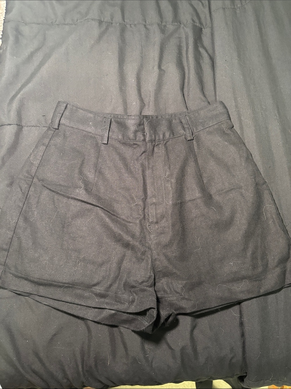 Meshki Black High-Waist Tailored Women's Shorts